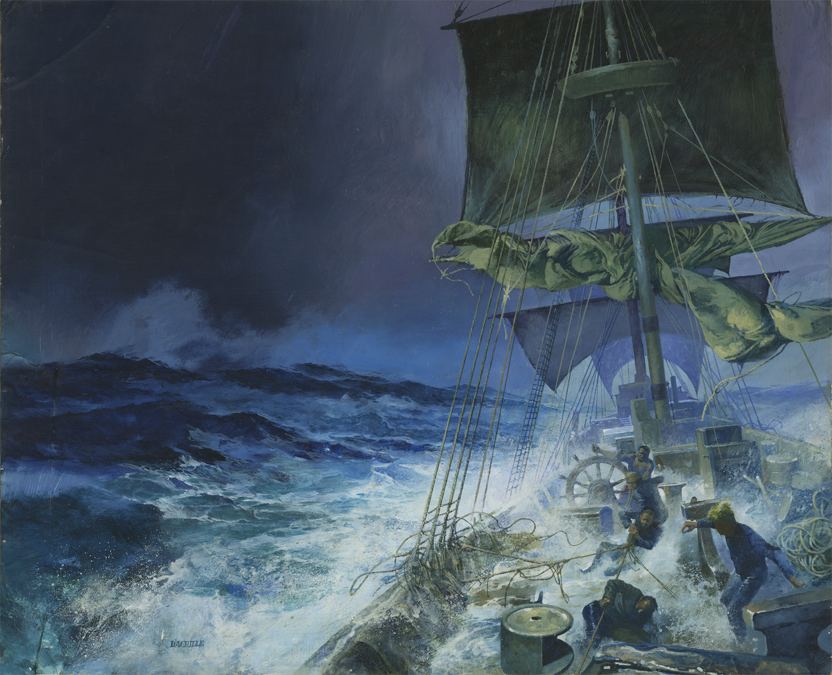 Storm on Ship